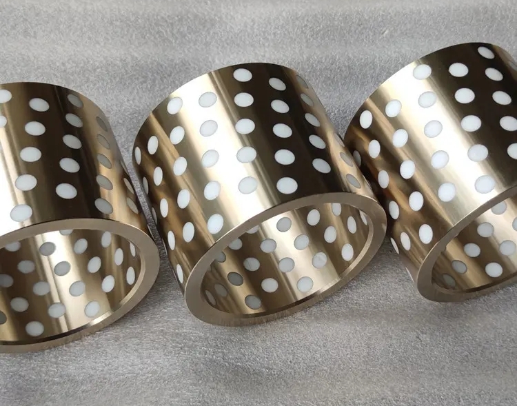 Bronze d'aluminium ZCuAl10Fe5Ni5 incrusté de roulements en PTFE : roulements autolubrifiants résistants aux brouillards salins et à la corrosion par l'eau de mer